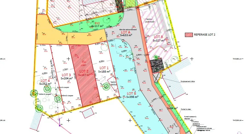 Terrain constructible à Nîmes Nord, viabilisé, dans secteur calme et recherché 
