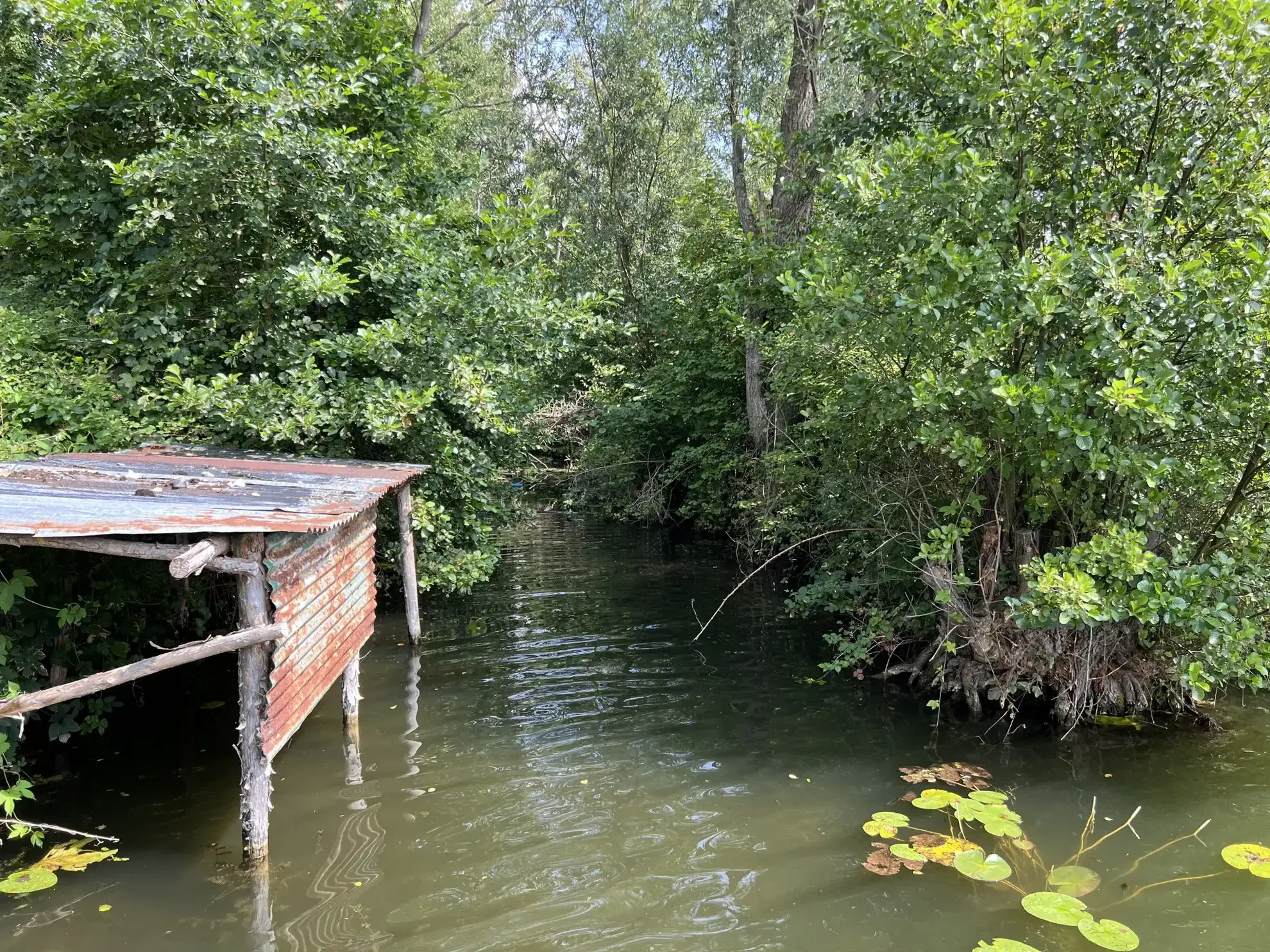 Terrain de loisir de plus de 7 000 m² à Mareuil-Caubert en bordure de rivière 