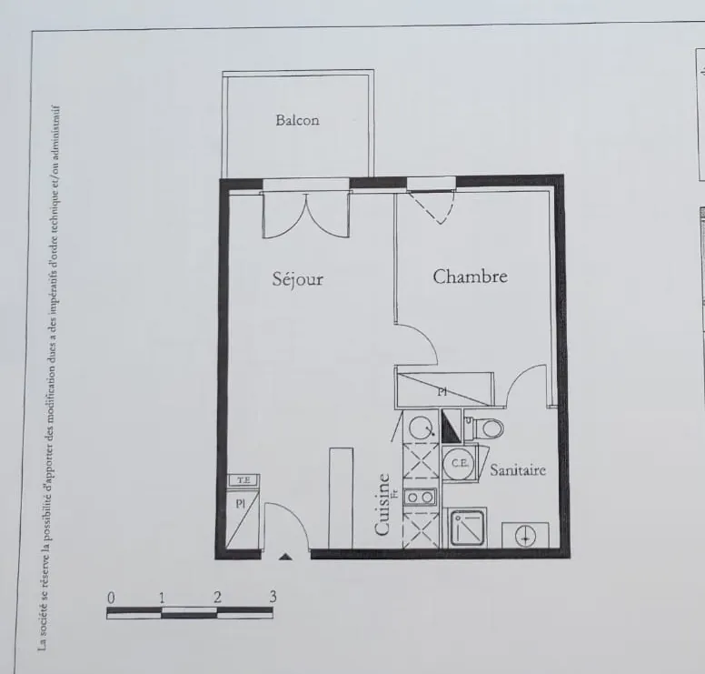 Appartement 2 pièces à vendre à Agde dans le secteur des Cayrets – 36,59 m² avec parking et balcon 