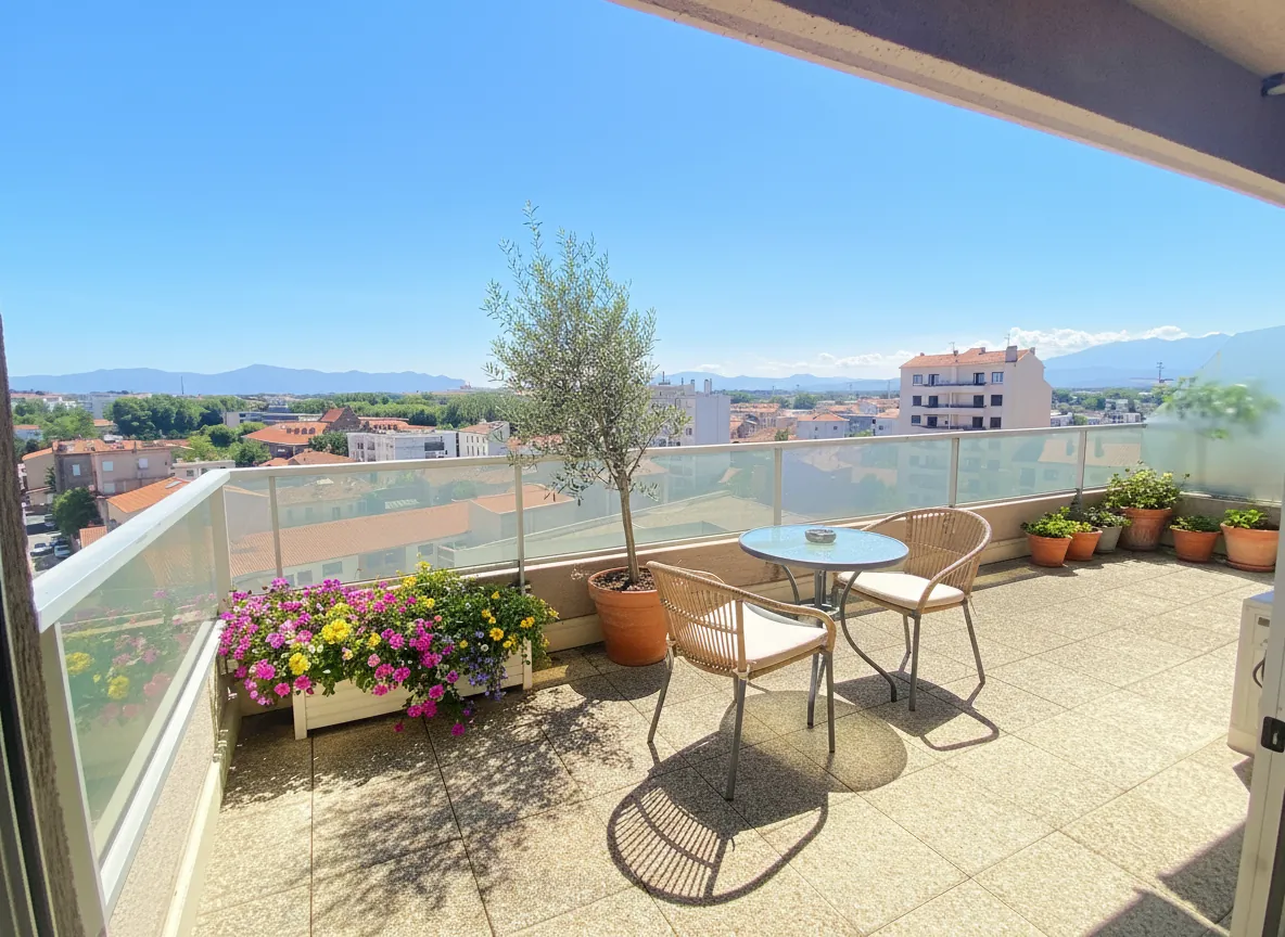 Bel appartement de 102 m² avec terrasse et garage à Perpignan