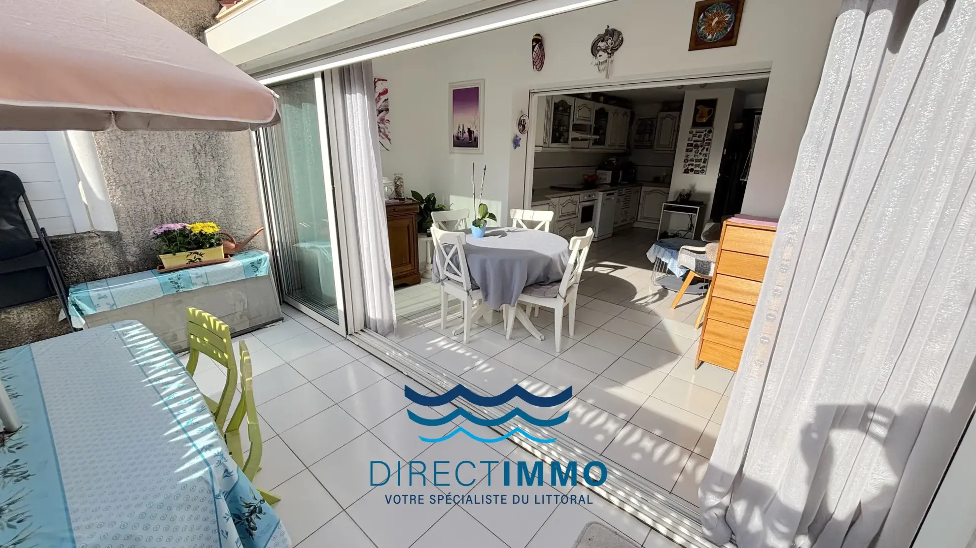 Maison F3 avec véranda, terrasse et parking à Carnon-Plage