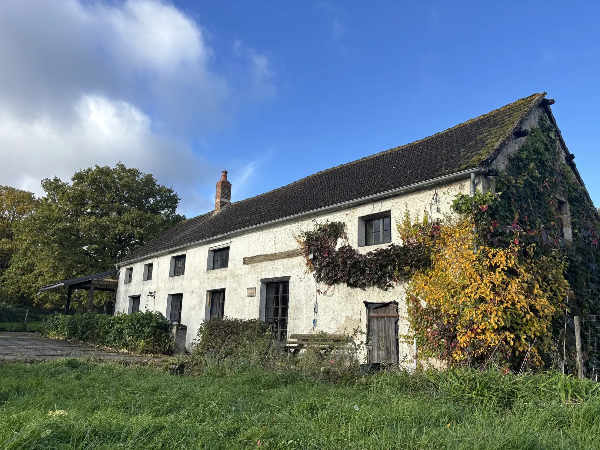 Maison individuelle avec grand terrain de 5 hectares en campagne près de Troncais