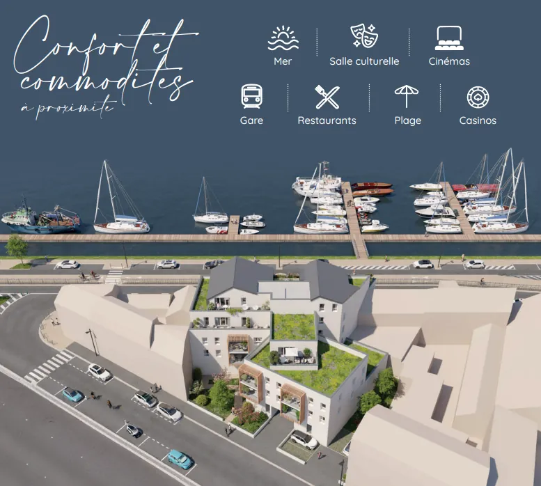 Programme neuf d'appartements avec vue port au Treport à partir de 240 000 € 