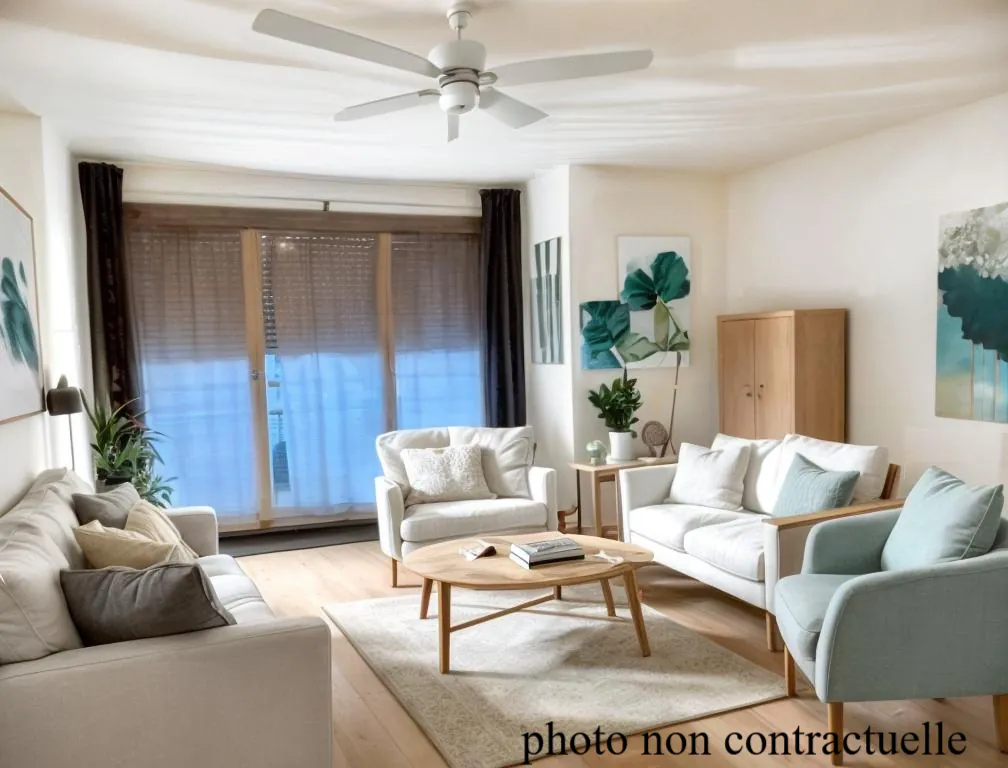 Appartement F1 loué à vendre dans le centre d'Osny avec parking 