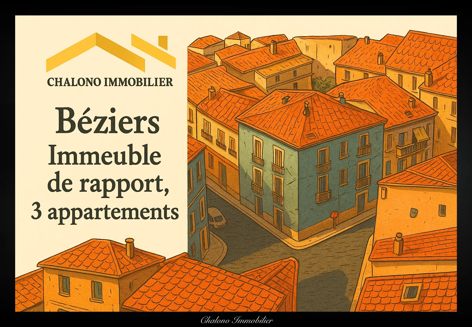 Immeuble de 318 m² à Béziers à rénover pour investisseurs