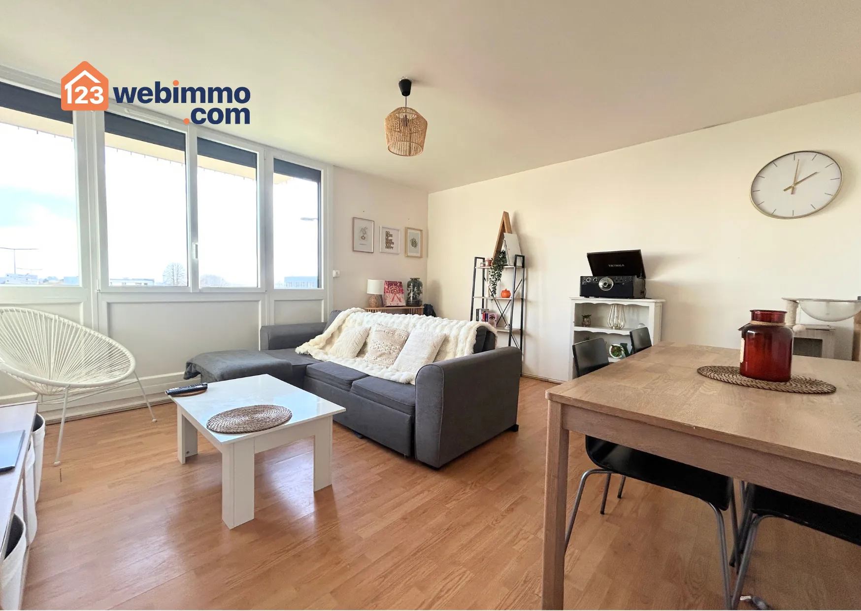 Appartement lumineux de 66,8m² à Lannion dans le quartier de Ker Uhel