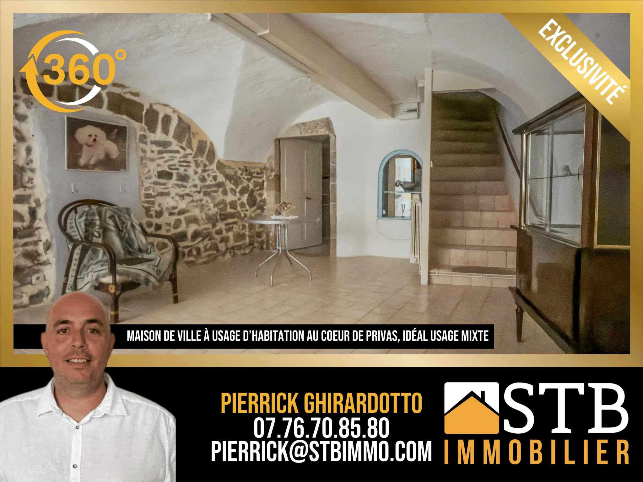 Maison de village avec local commercial à Privas – Potentiel et rénovation