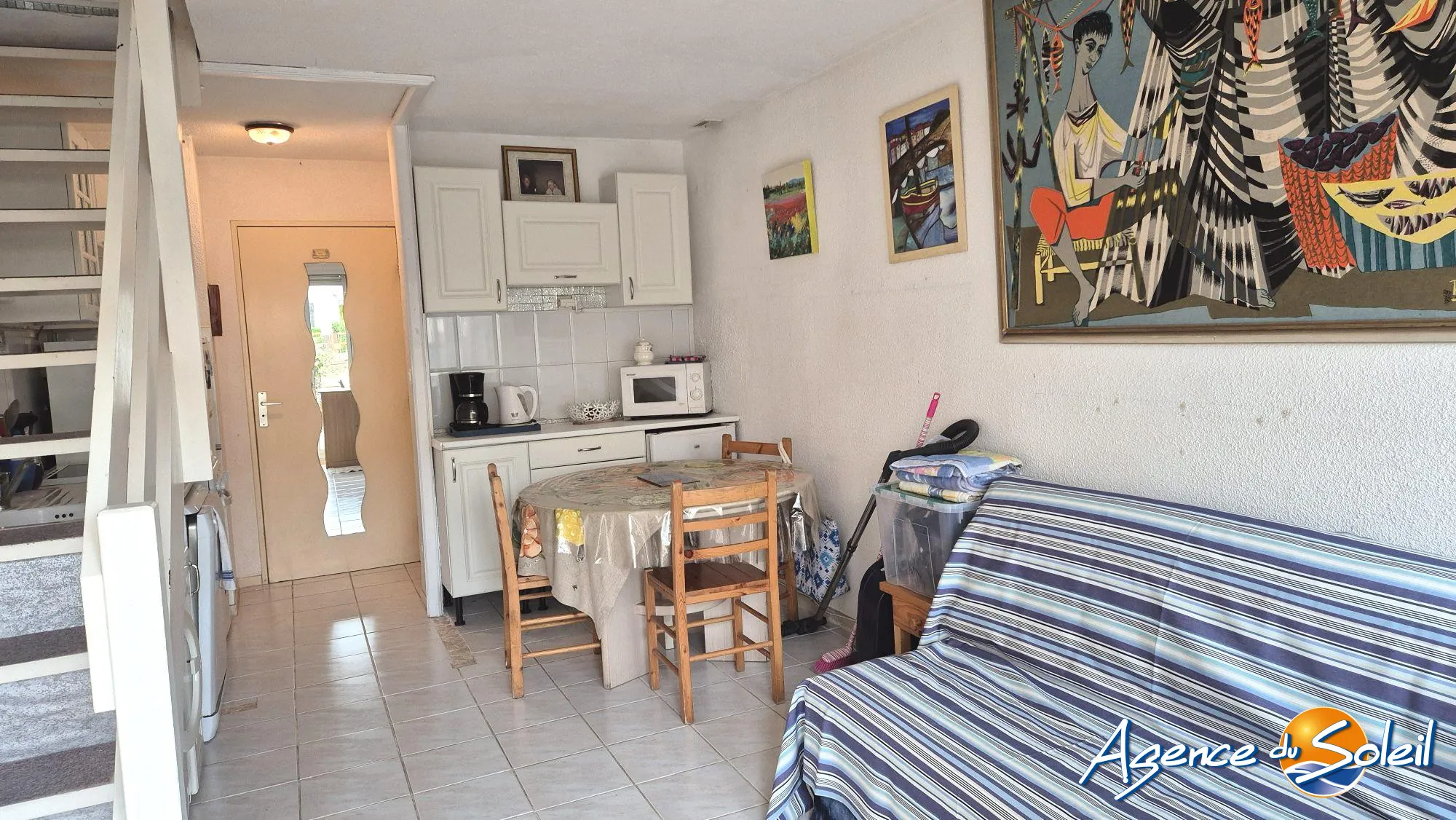 Appartement duplex T3 à Le Barcarès à 50m de la plage avec terrasse et parking privé