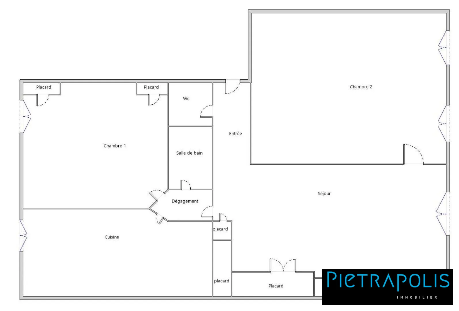 Appartement T3 traversant avec jardin et caves à Saint-Fons