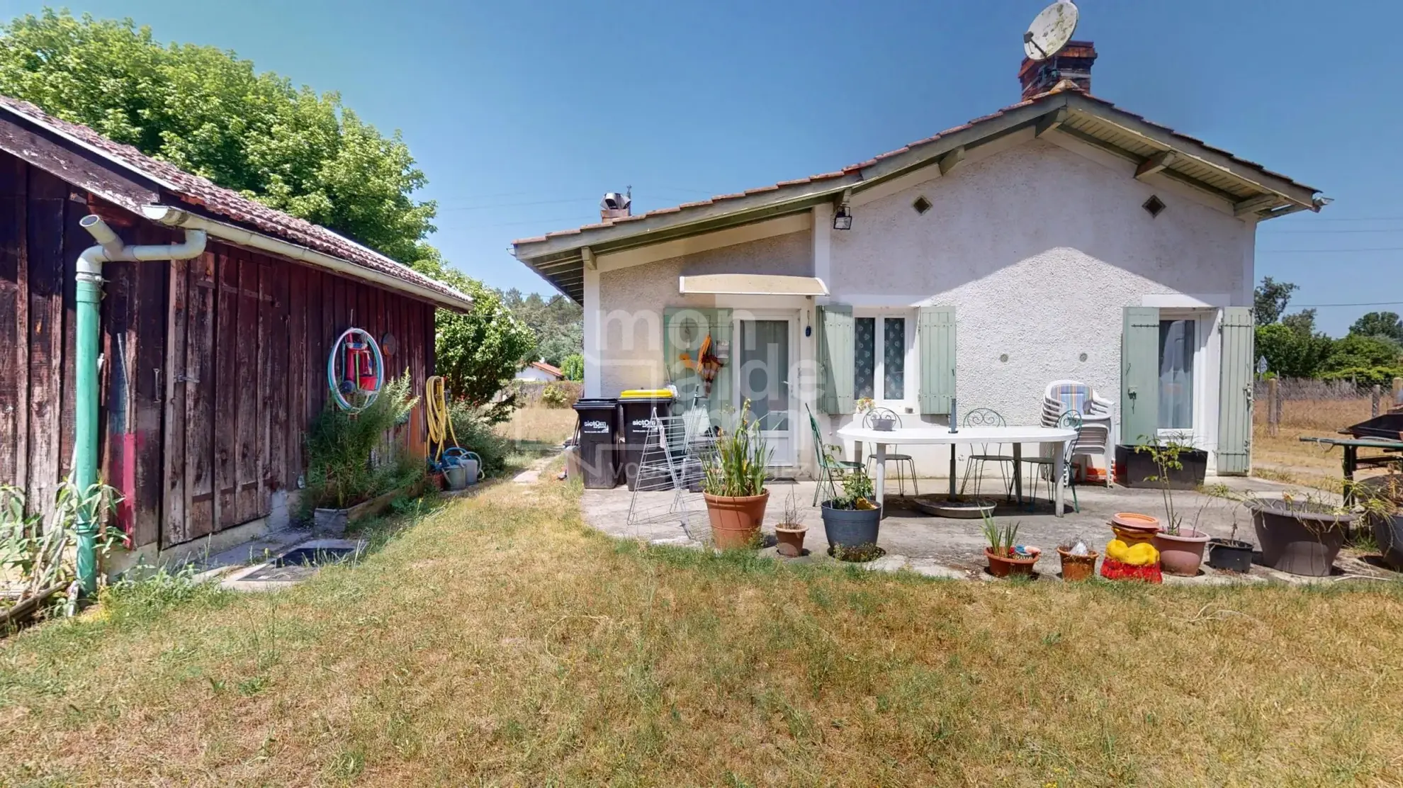 Charmante maison de plain-pied avec jardin, cabanon et carport à Préchac