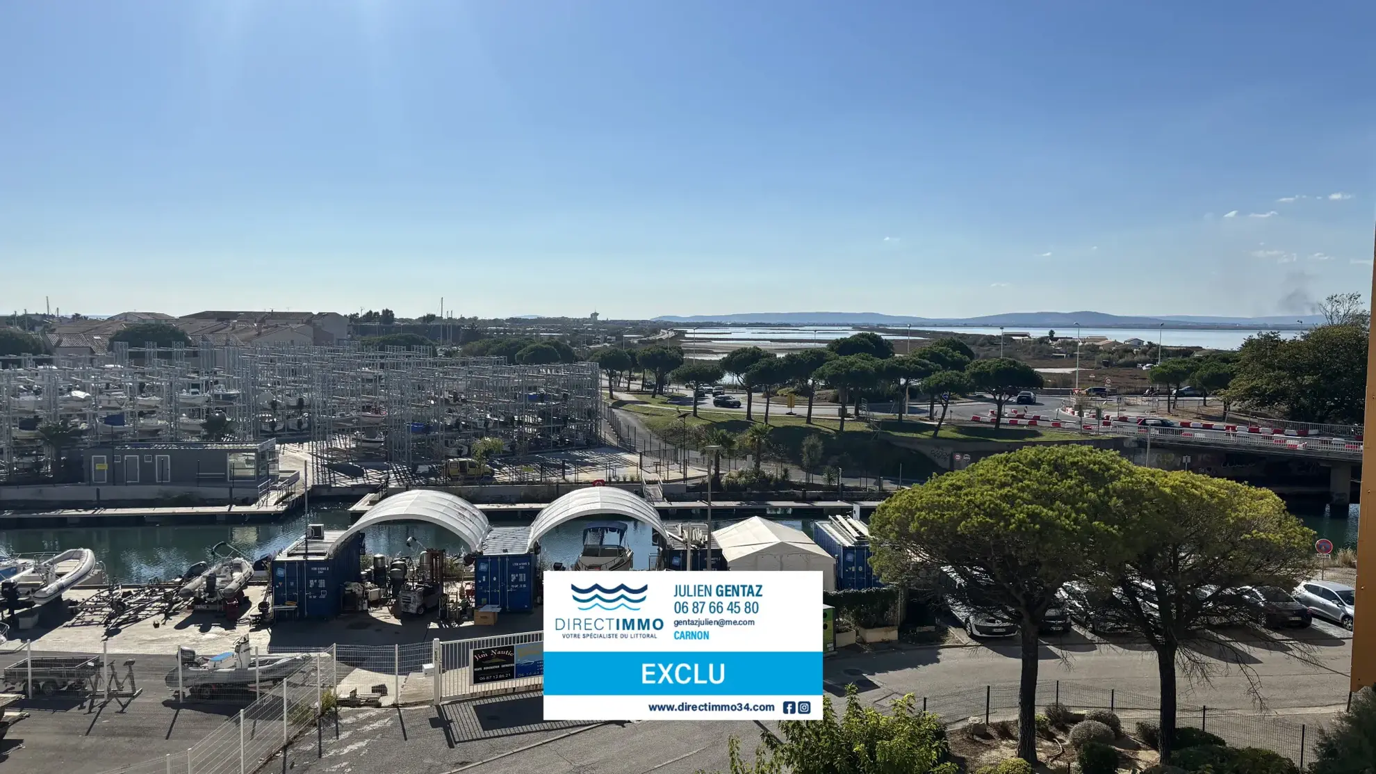Charmant studio cabine de 21 m² à Carnon-Plage avec loggia et vue étangs