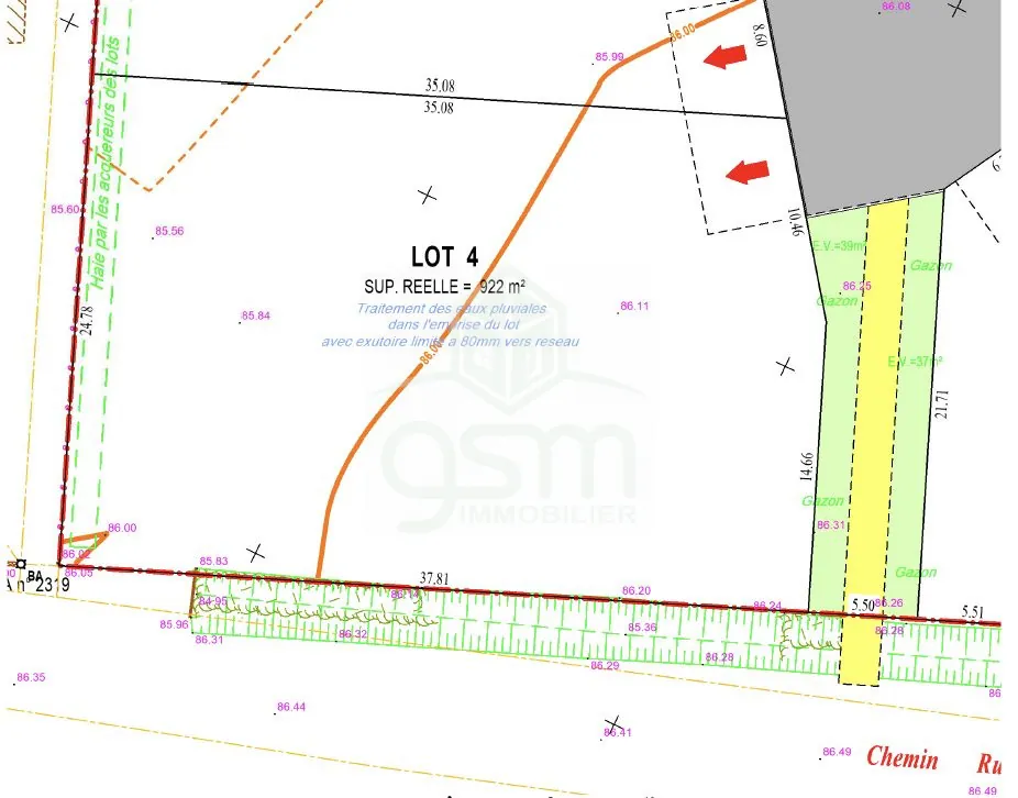 Terrain constructible à vendre à Montbazon en Indre-et-Loire