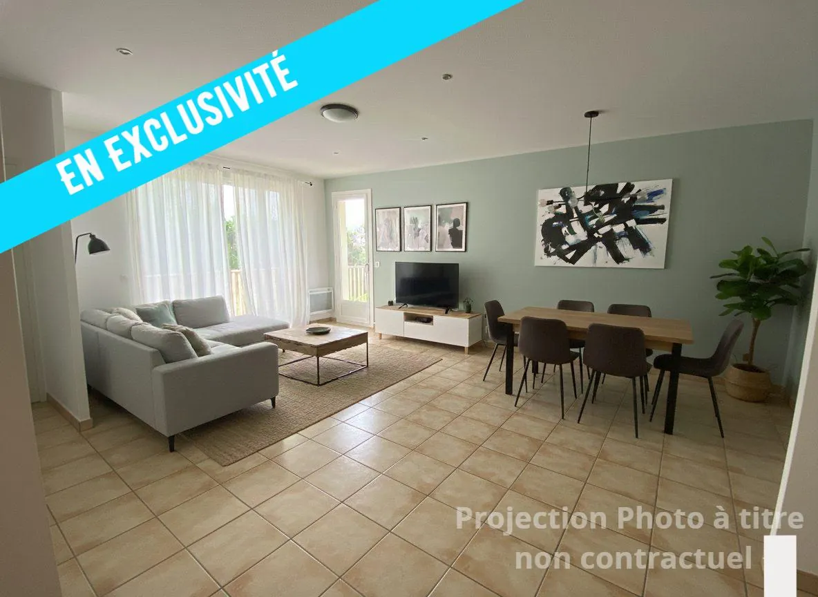 Appartement T3 lumineux avec terrasse et vue verdoyante à Aubenas