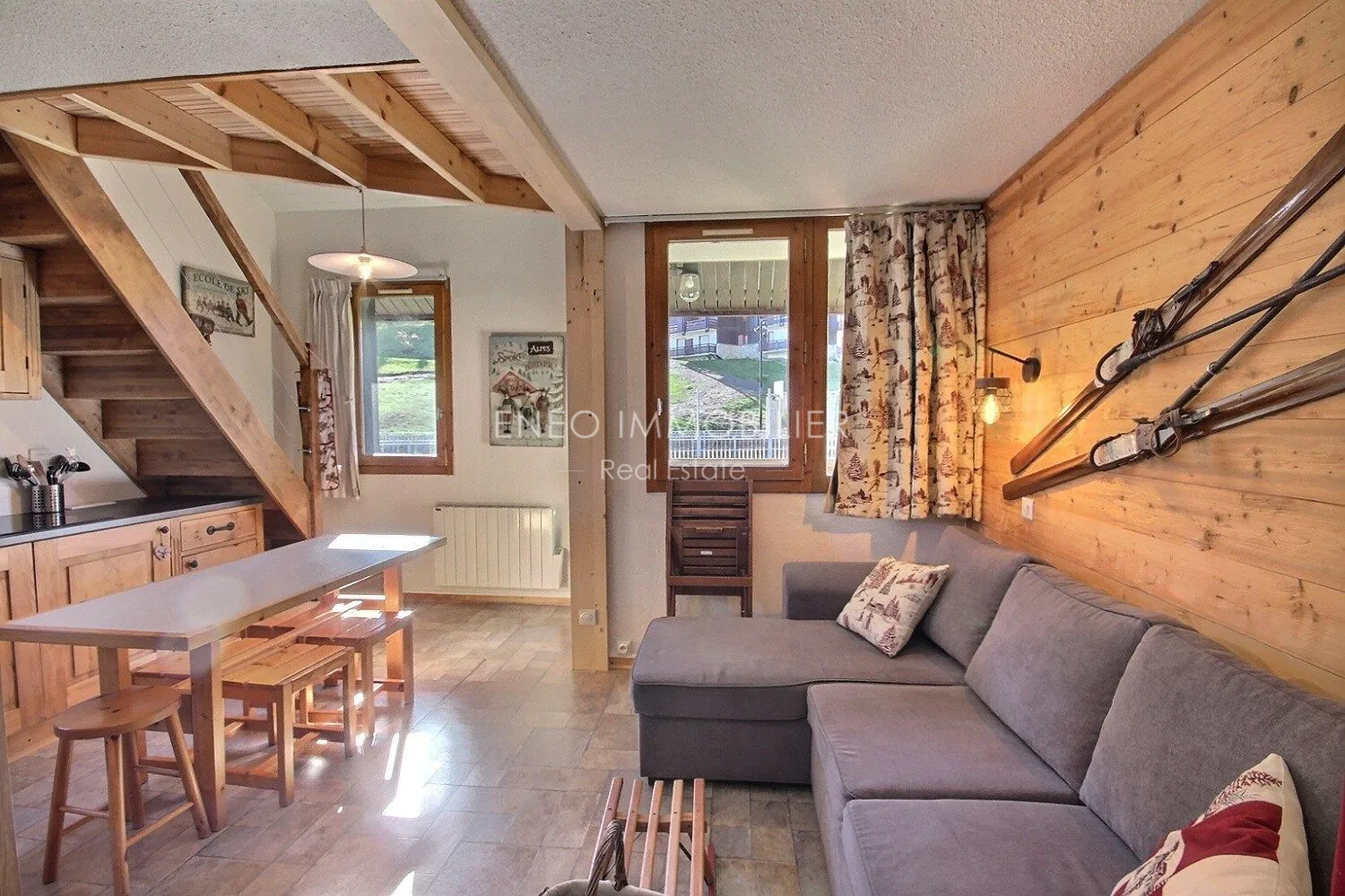 Charmant appartement duplex rénové avec vue sur les pistes à La Plagne Montalbert