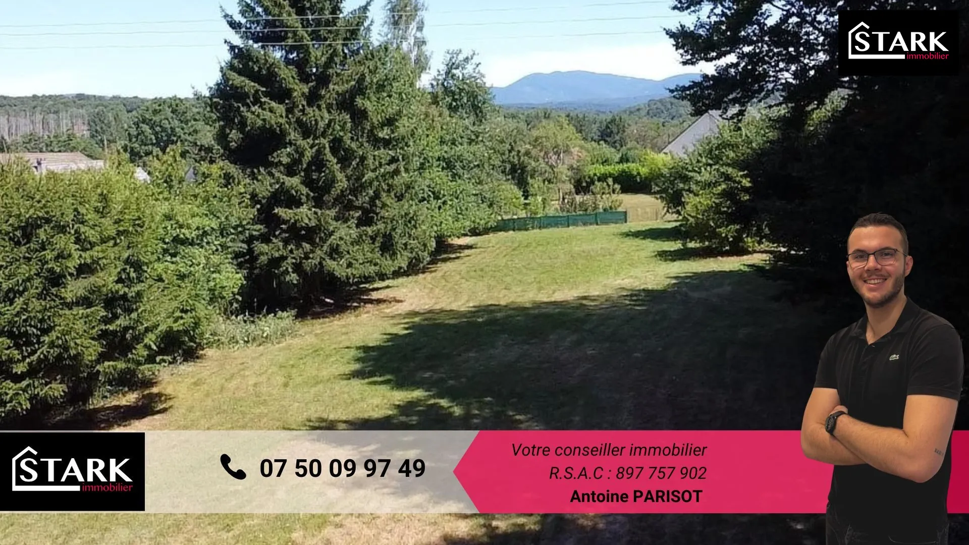 Terrain constructible arboré de 1319 m² à ÉCHAVANNE - Cadre calme et proche des villes