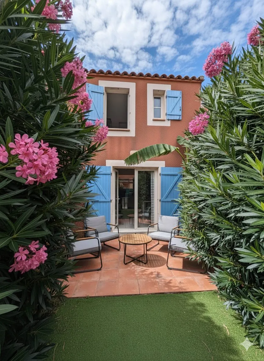 Maison T3 proche de la mer avec terrasse, jardin et parking à Torreilles