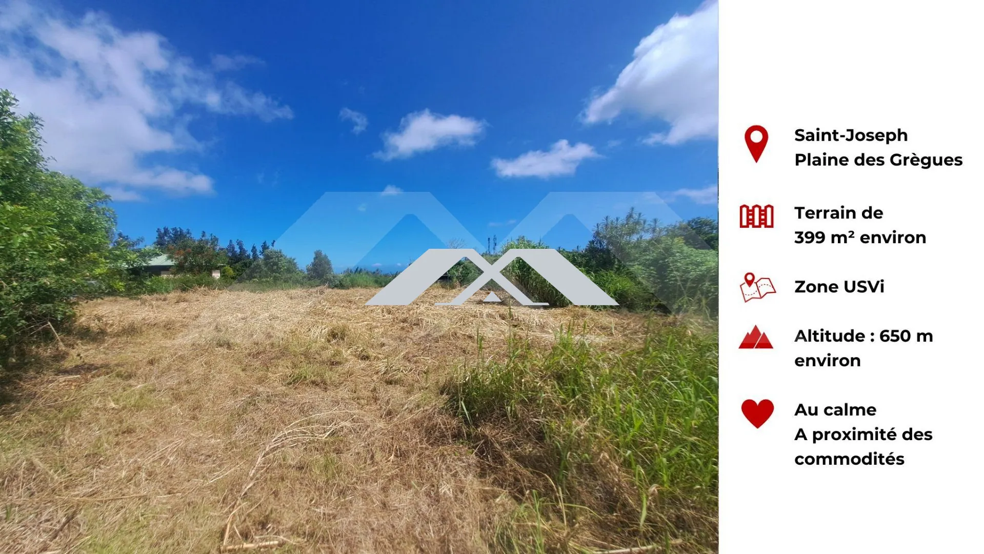 Terrain constructible de 399 m² à Saint-Joseph, Réunion