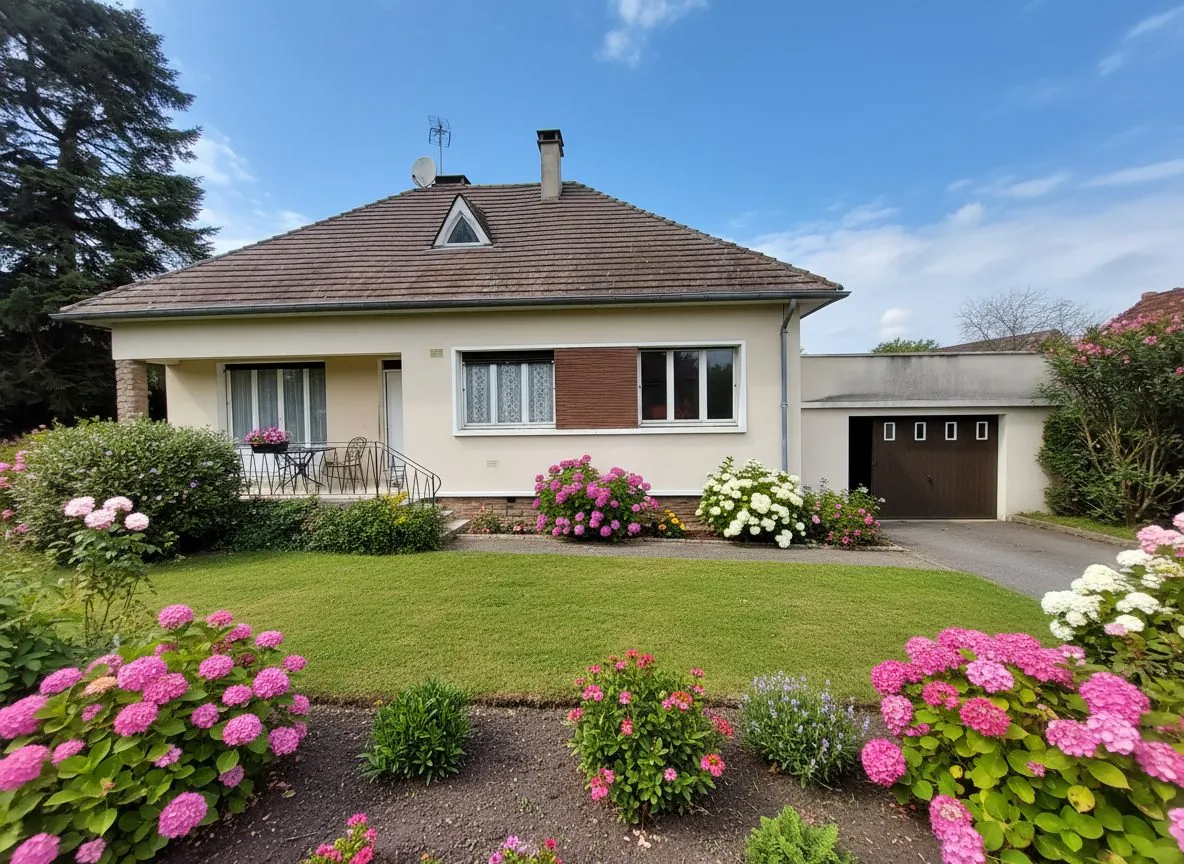 Maison de plain-pied à Montval-sur-Loir avec grand terrain et terrasse