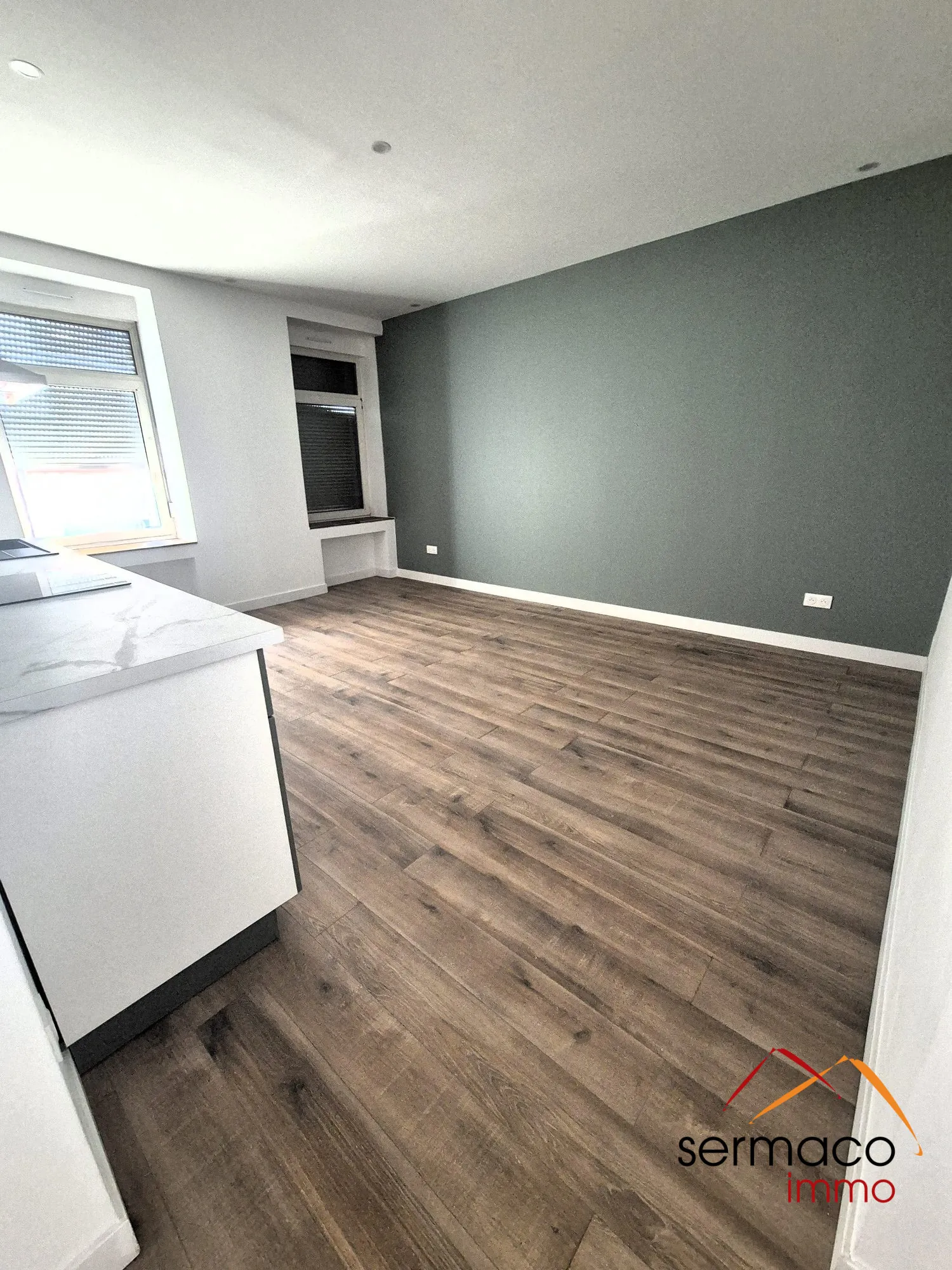 vue pièce de vie Appartement T2 rénové en rez-de-chaussée à Sarreguemines, idéalement situé 