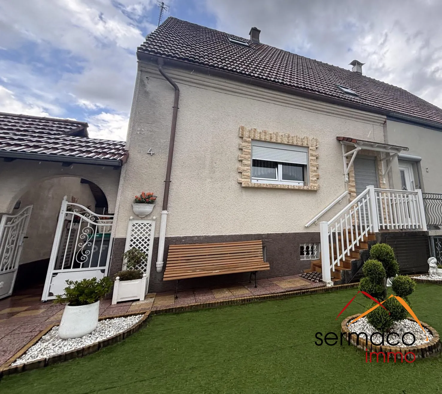 Maison mitoyenne à Folschviller de 94,50 m² avec jardin et garage