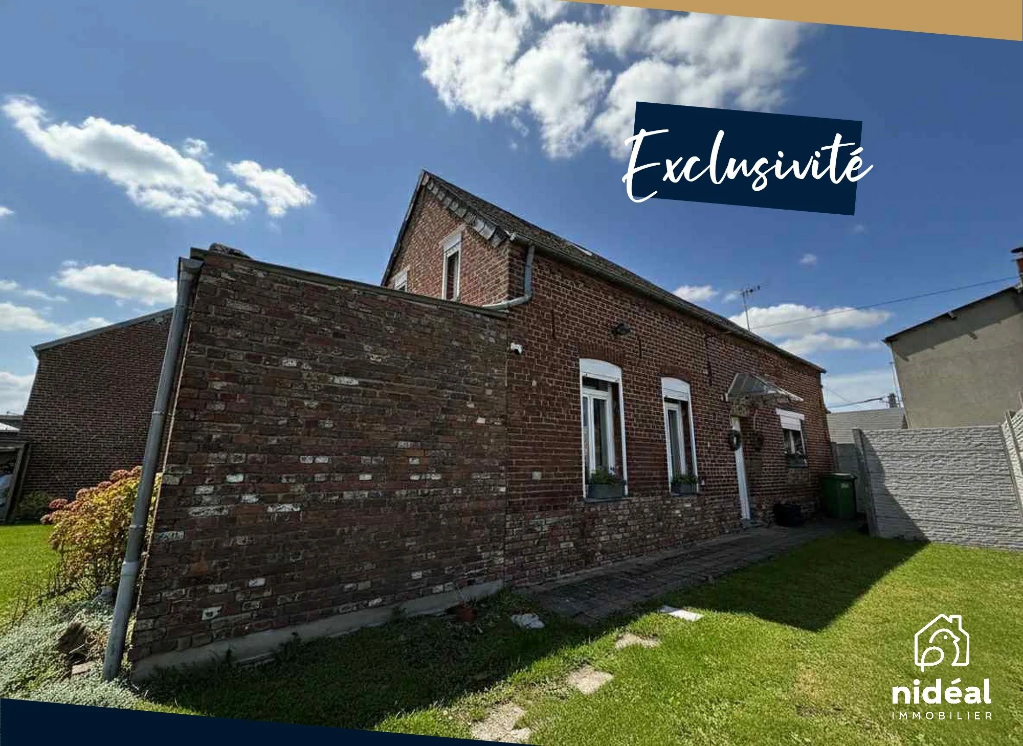 Longère rénovée de 86 m² avec jardin à Poix-du-Nord