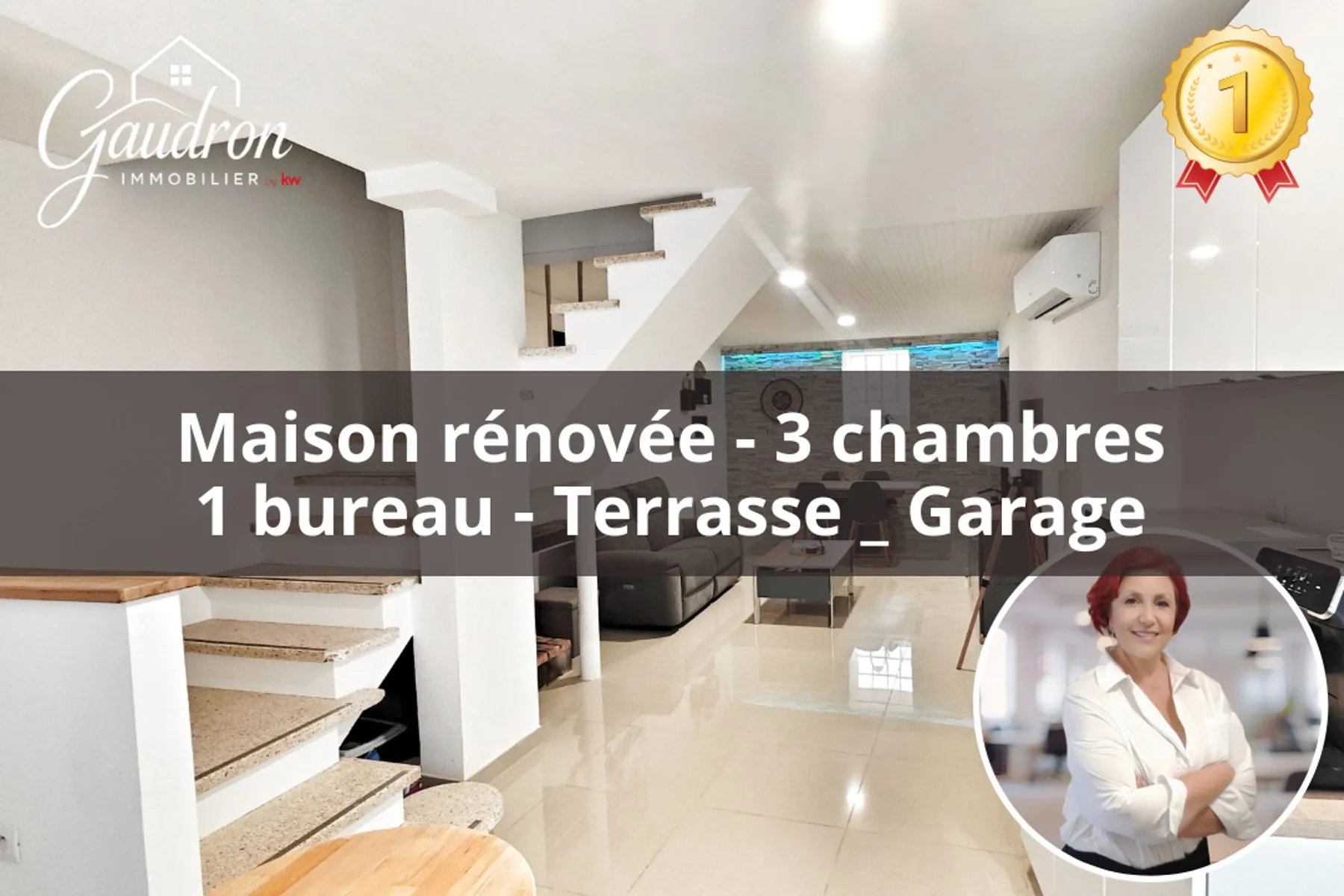 Maison moderne rénovée de 95 m² à Estagel avec terrasse et garage