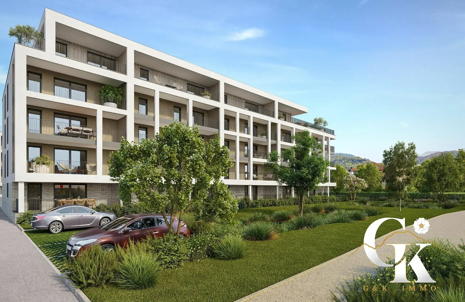 Appartement neuf lumineux avec terrasse à Eybens, vue montagnes, dans résidence sécurisée 