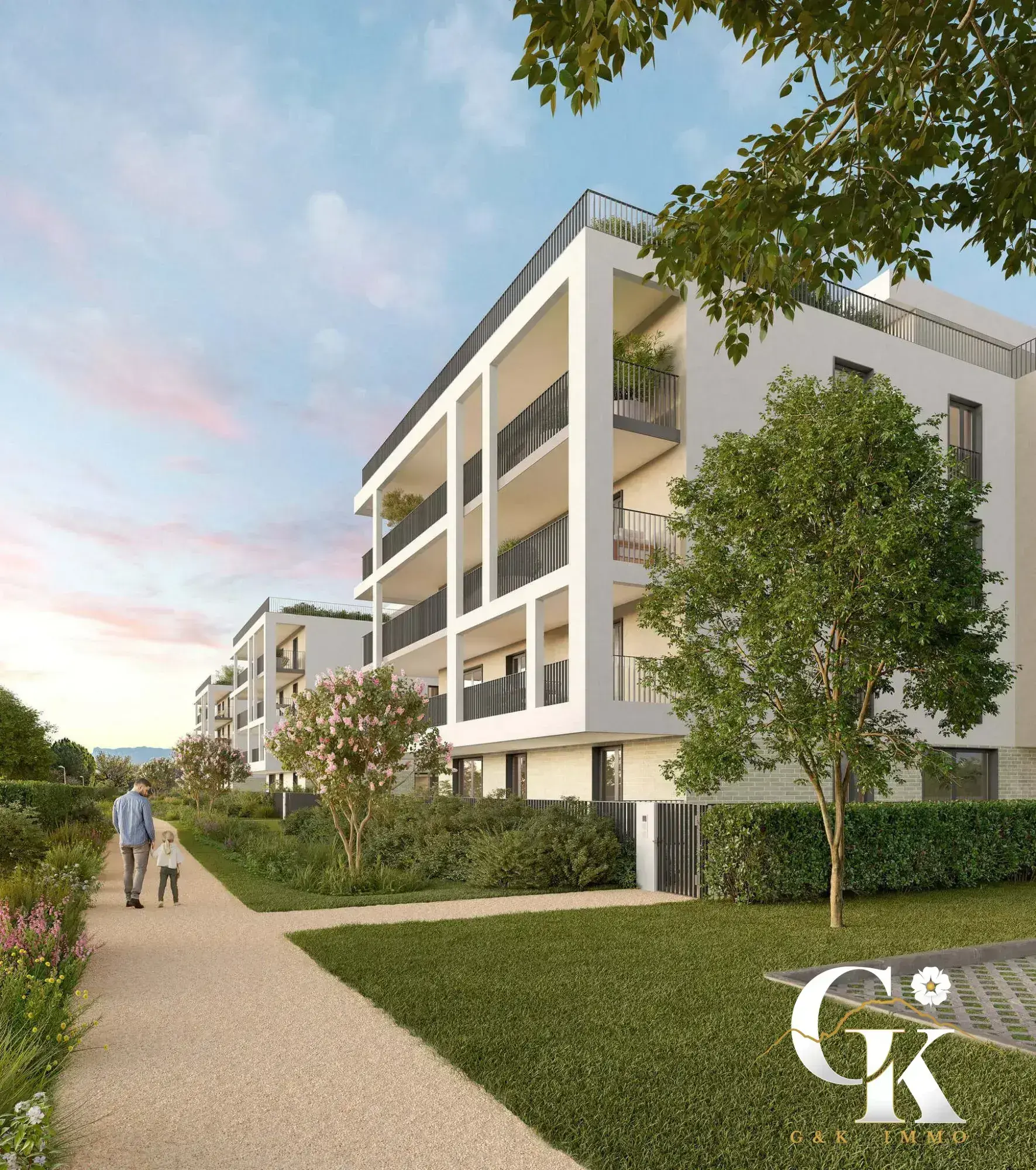 Appartement neuf lumineux avec terrasse à Eybens, vue montagnes, dans résidence sécurisée