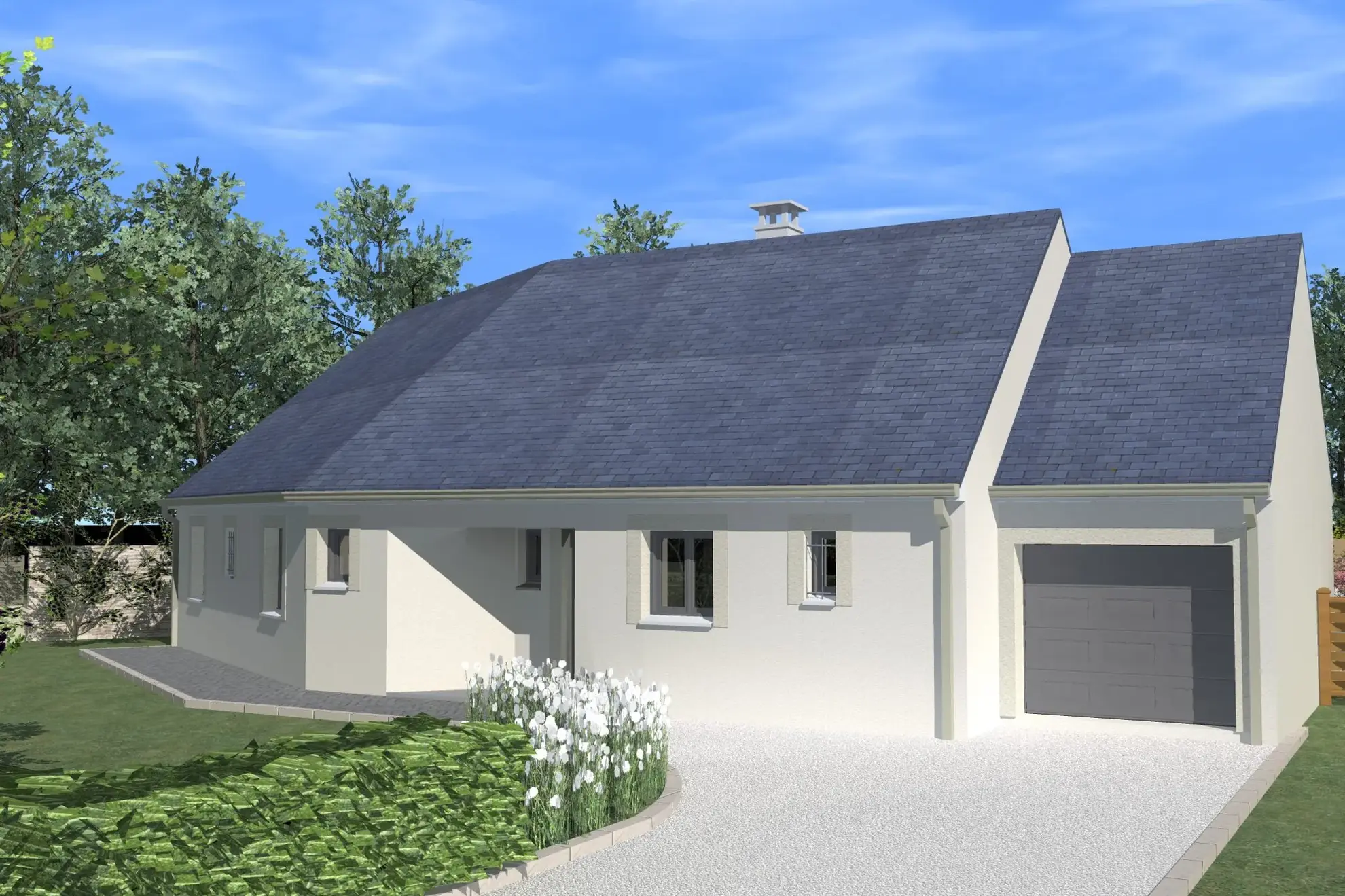 À vendre maison de plain-pied à Coulmiers, construction neuve, conformité RE 2020