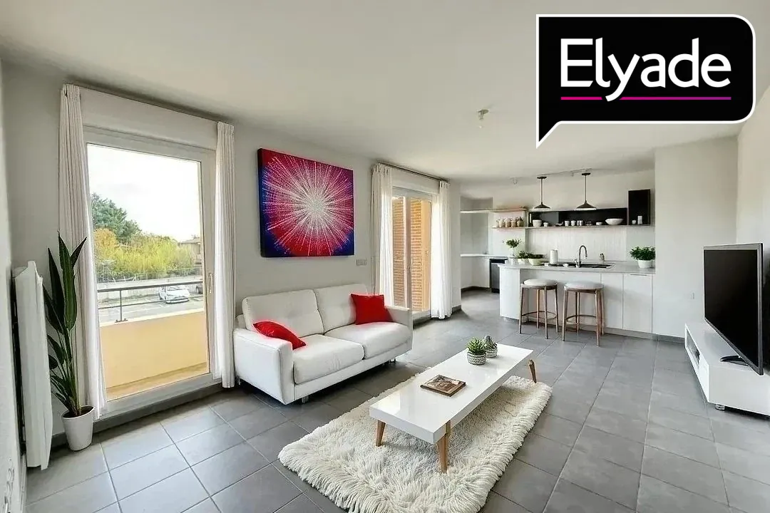 A vendre appartement T3 de 66,85 m² avec balcon à Launaguet