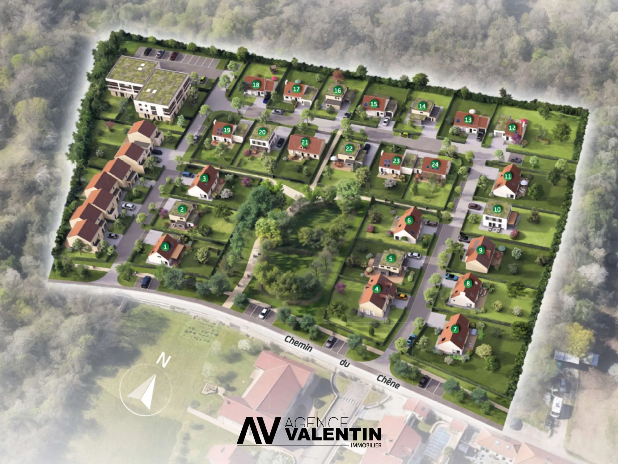 Terrain à vendre à Lorry-lès-Metz dans le lotissement 'Le Hameau du Chênes' - Construisez la maison de vos rêves