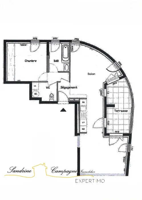 Appartement T2 lumineux avec parking à Monteux, résidence sécurisée 