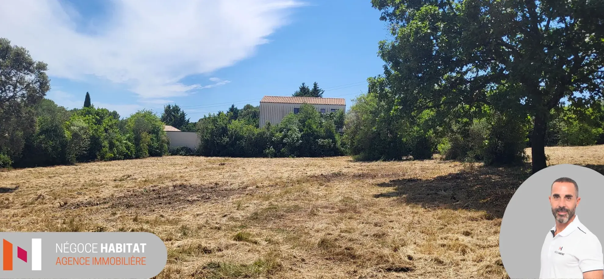 Terrain constructible à Sommieres de 350 m² dans un secteur calme et recherché