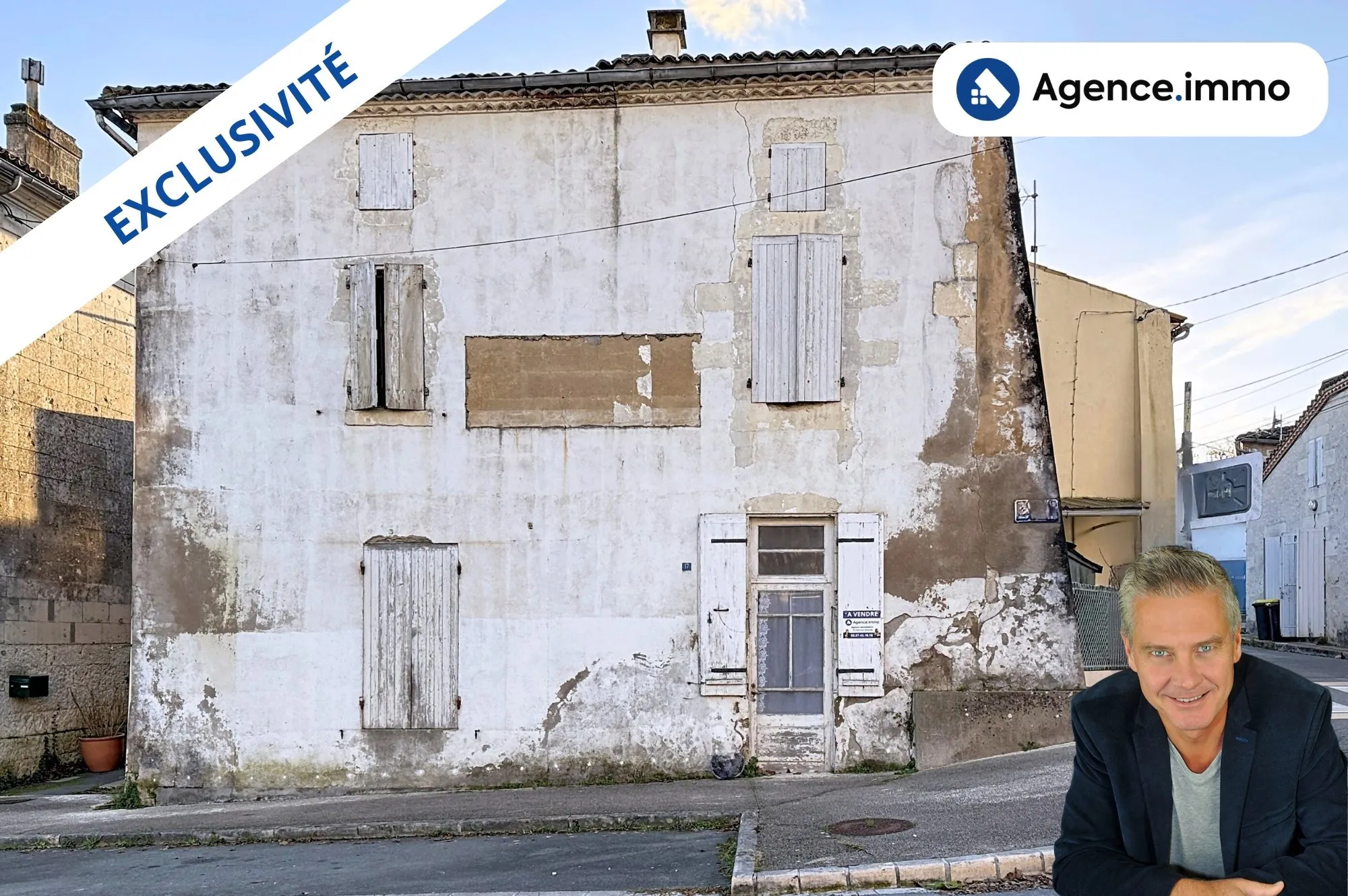 Maison ancienne en pierre à rénover de 92 m² à Mortagne-sur-Gironde