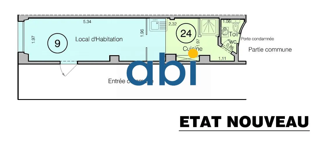 Studio à vendre à Paris 75009 avec fort potentiel de rénovation