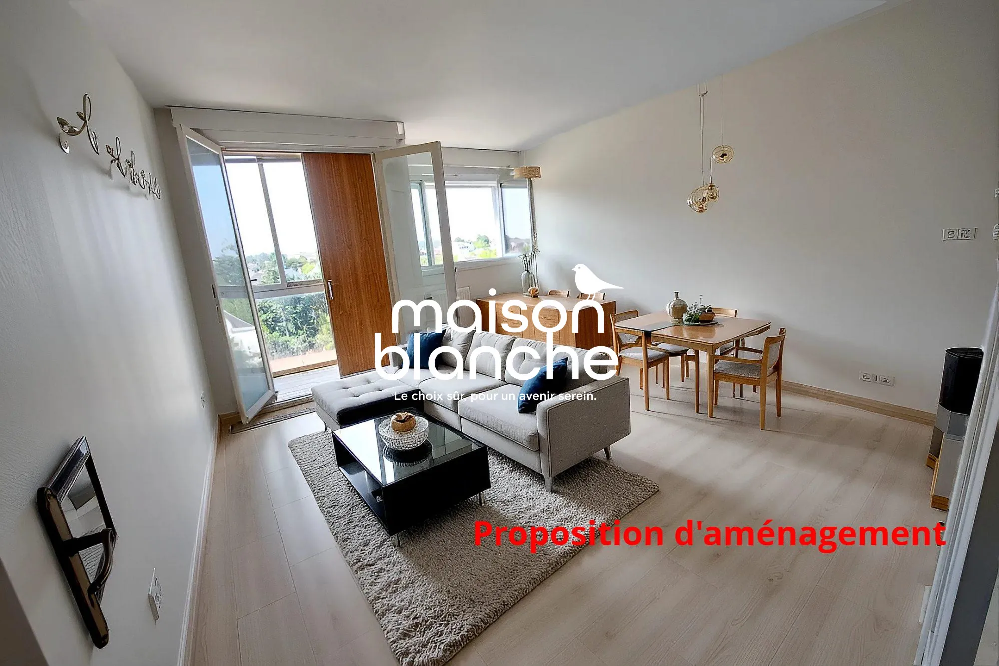 Appartement T2 à vendre à Parthenay avec potentiel, loggia et balcons ensoleillés