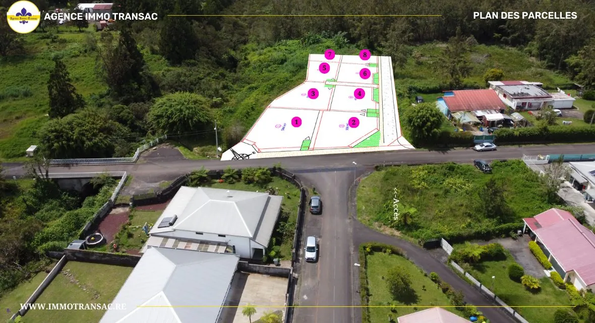 Terrain constructible de 528 m² à La Plaine des Palmistes, proximité commodités 
