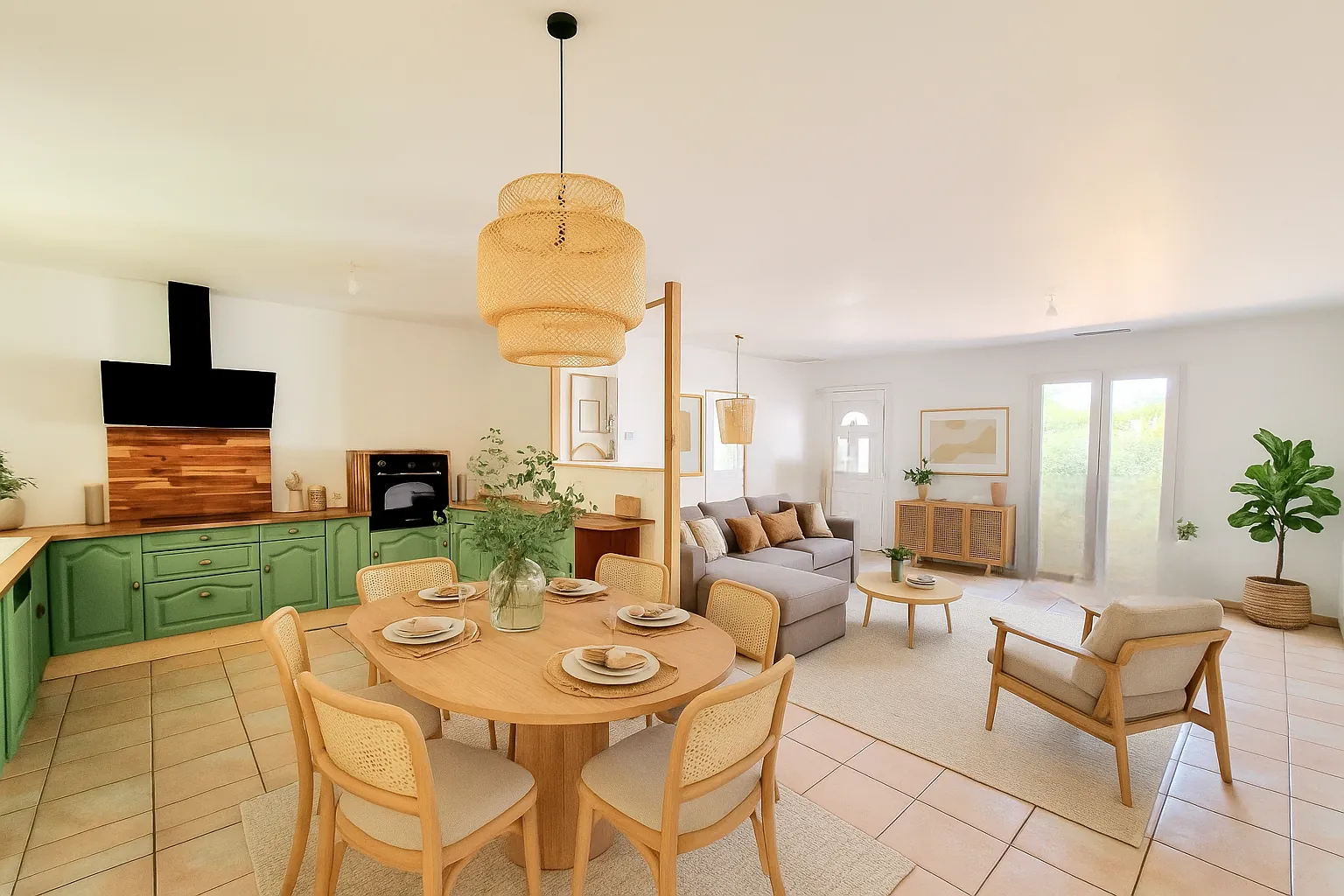 A vendre villa de plain-pied rénovée à Luc-Sur-Orbieu de 93 m² avec jardin de 911 m²