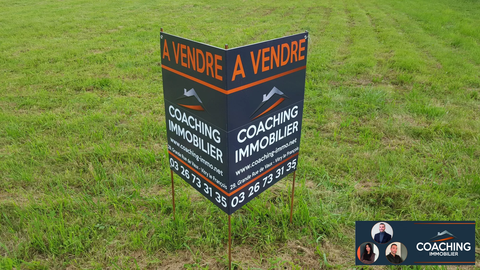 Terrain constructible à Larzicourt – 1498 m² avec façade de 70 m