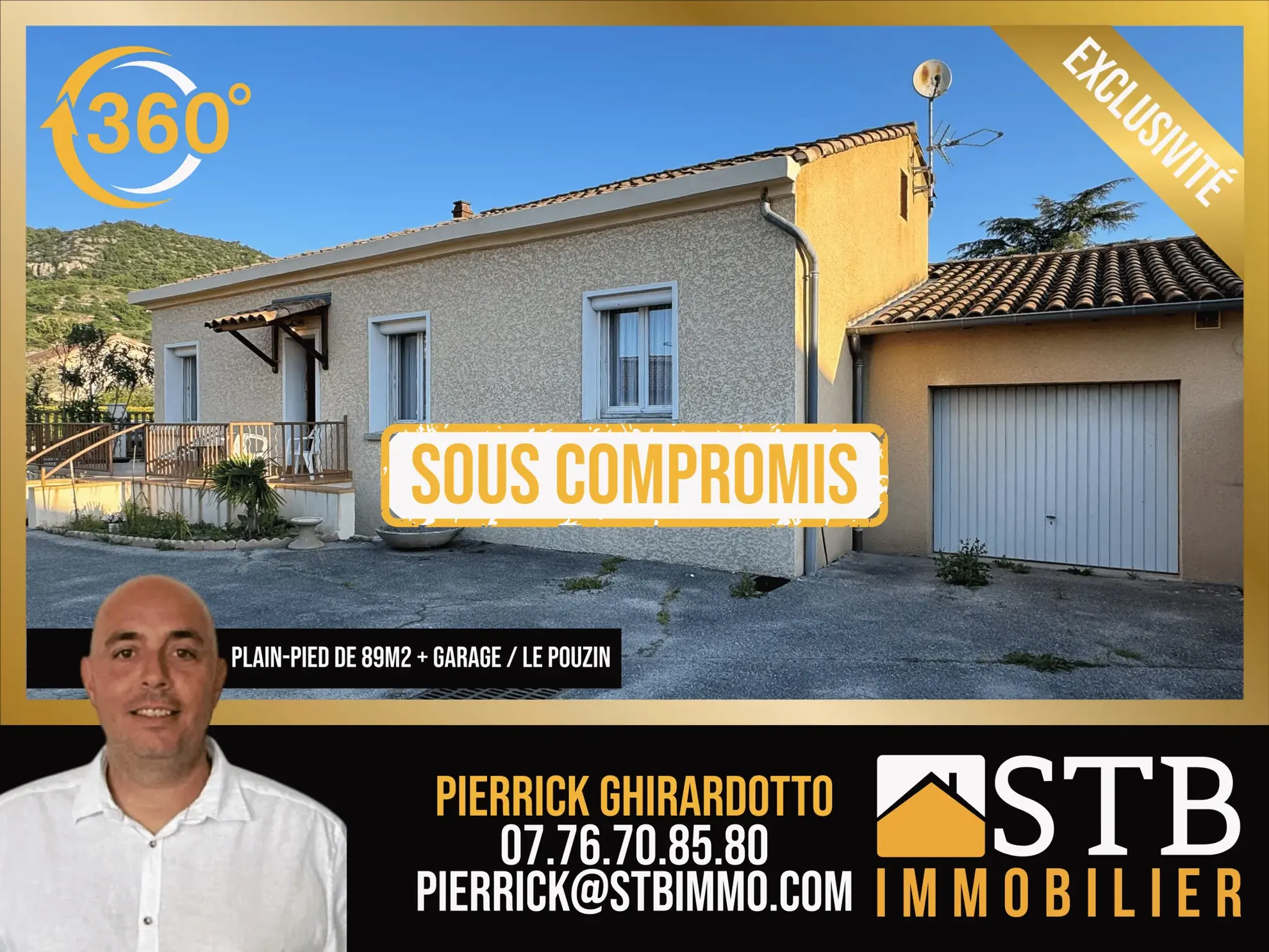 Maison mitoyenne avec jardin, garage et cave au Le Pouzin