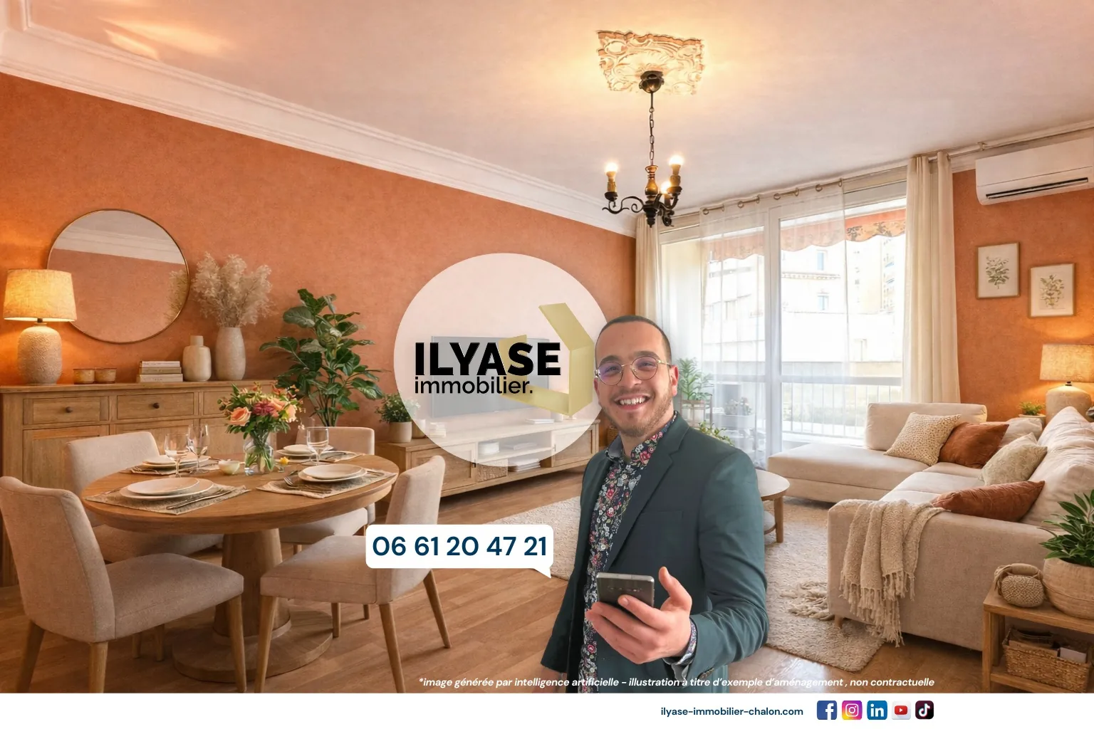 Appartement T4 de 75 m² avec balcon, garage et cave à Chalon-sur-Saône