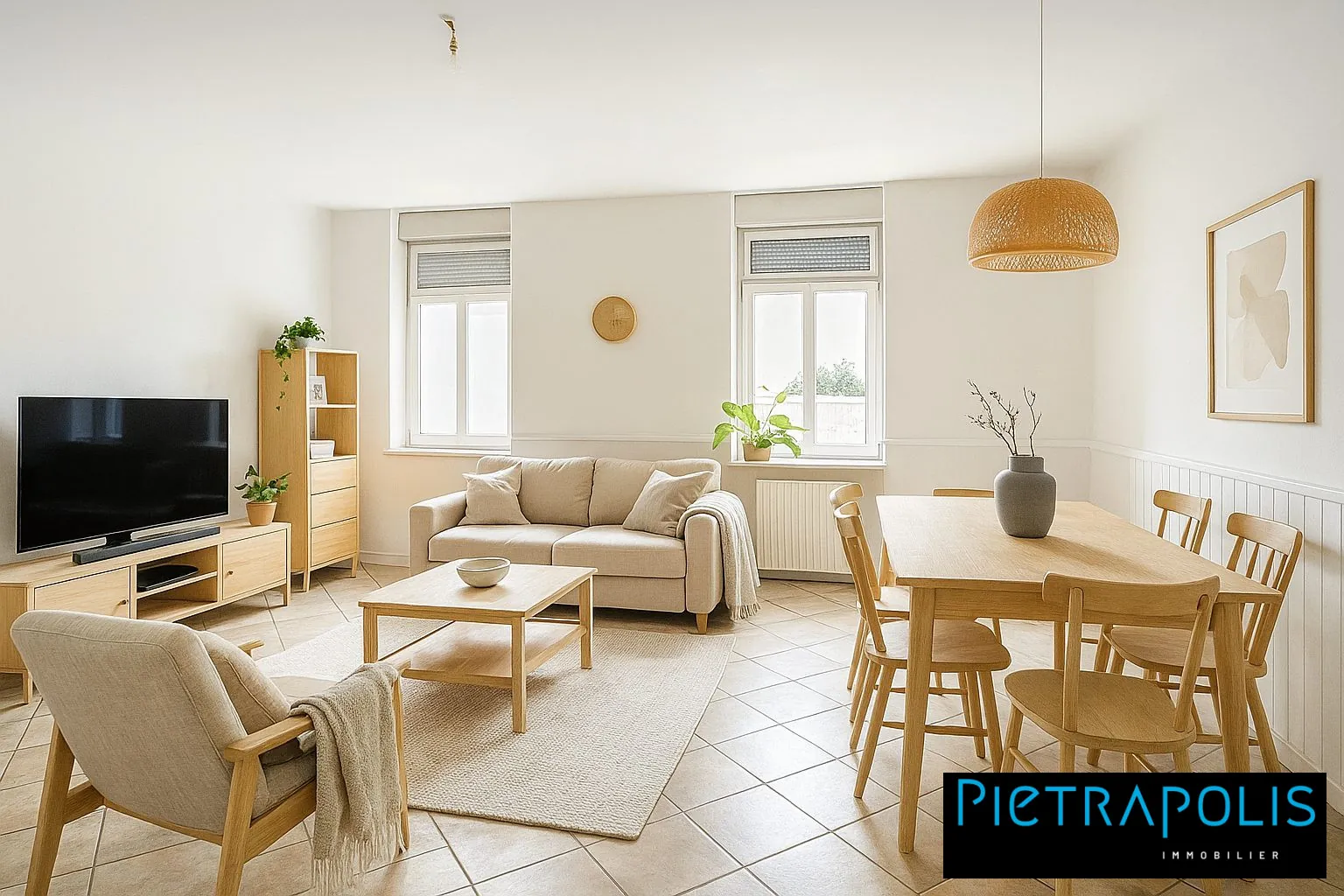 Appartement T3 loué de 77 m² avec cave, dépendance et stationnements à Saint-André-de-Corcy