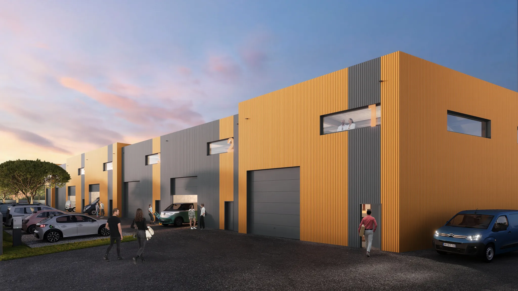 Bâtiment d’activité à Lunel avec 14 lots disponibles, potentiel photovoltaïque et investissements sécurisés