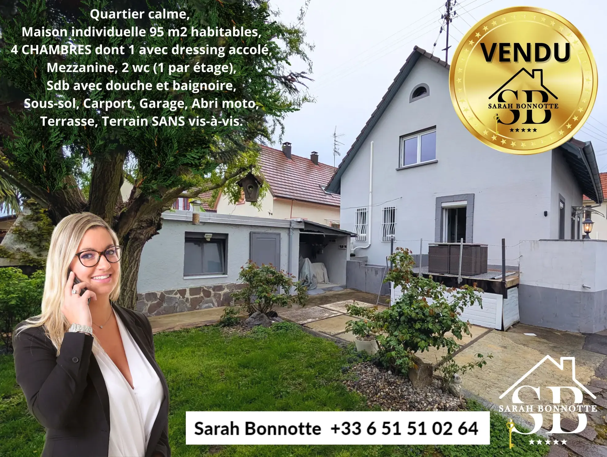 Maison individuelle à rafraîchir avec jardin à Village-Neuf