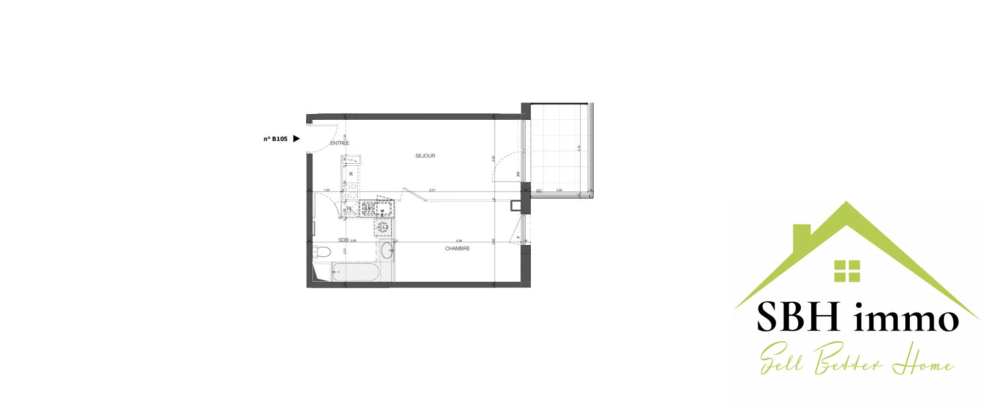 Appartement 2 pièces avec terrasse et parking à Bischheim - Neuf 2027