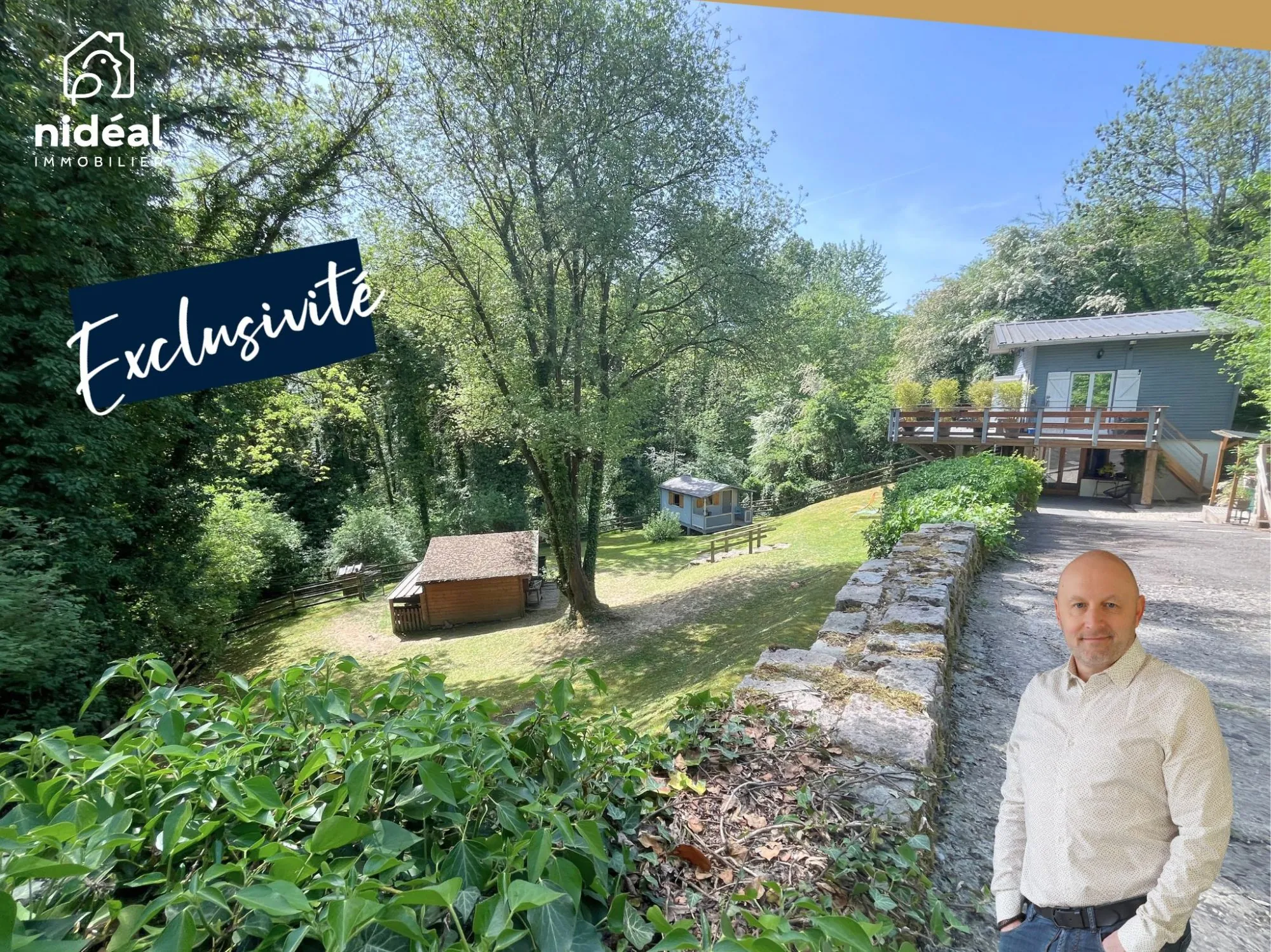 Maison en bois atypique avec terrain à Beaudignies - Rare opportunité nature