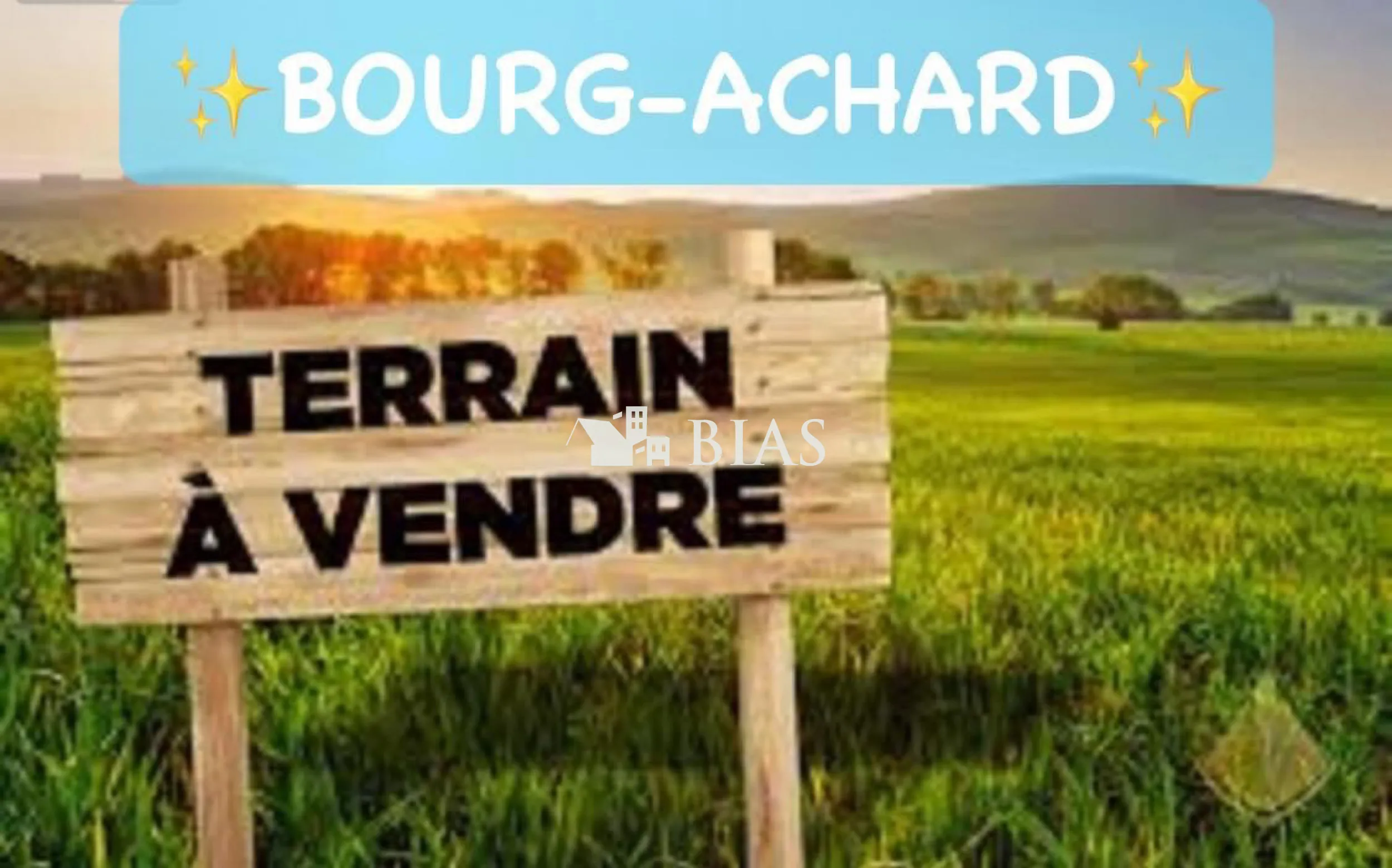 Terrain à vendre à Bourg-Achard, 1502 m² constructibles, calme et viabilisé