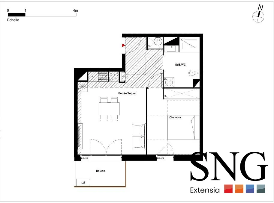 Appartement T2 à Labarthe-sur-Lèze avec balcon, parking et proximité des commodités