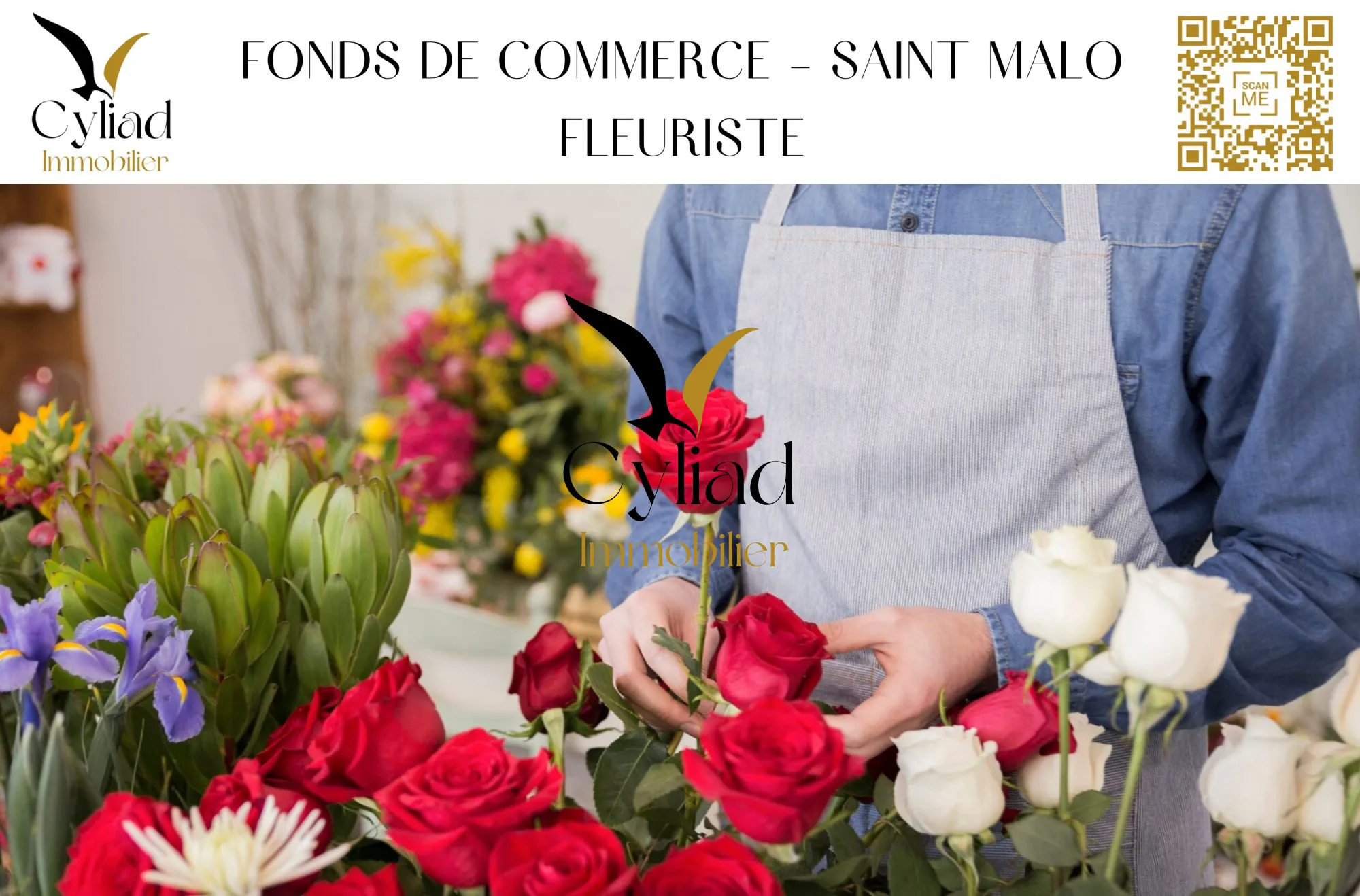 Fonds de commerce fleuriste à Saint-Malo - Emplacement privilégié et clientèle fidèle