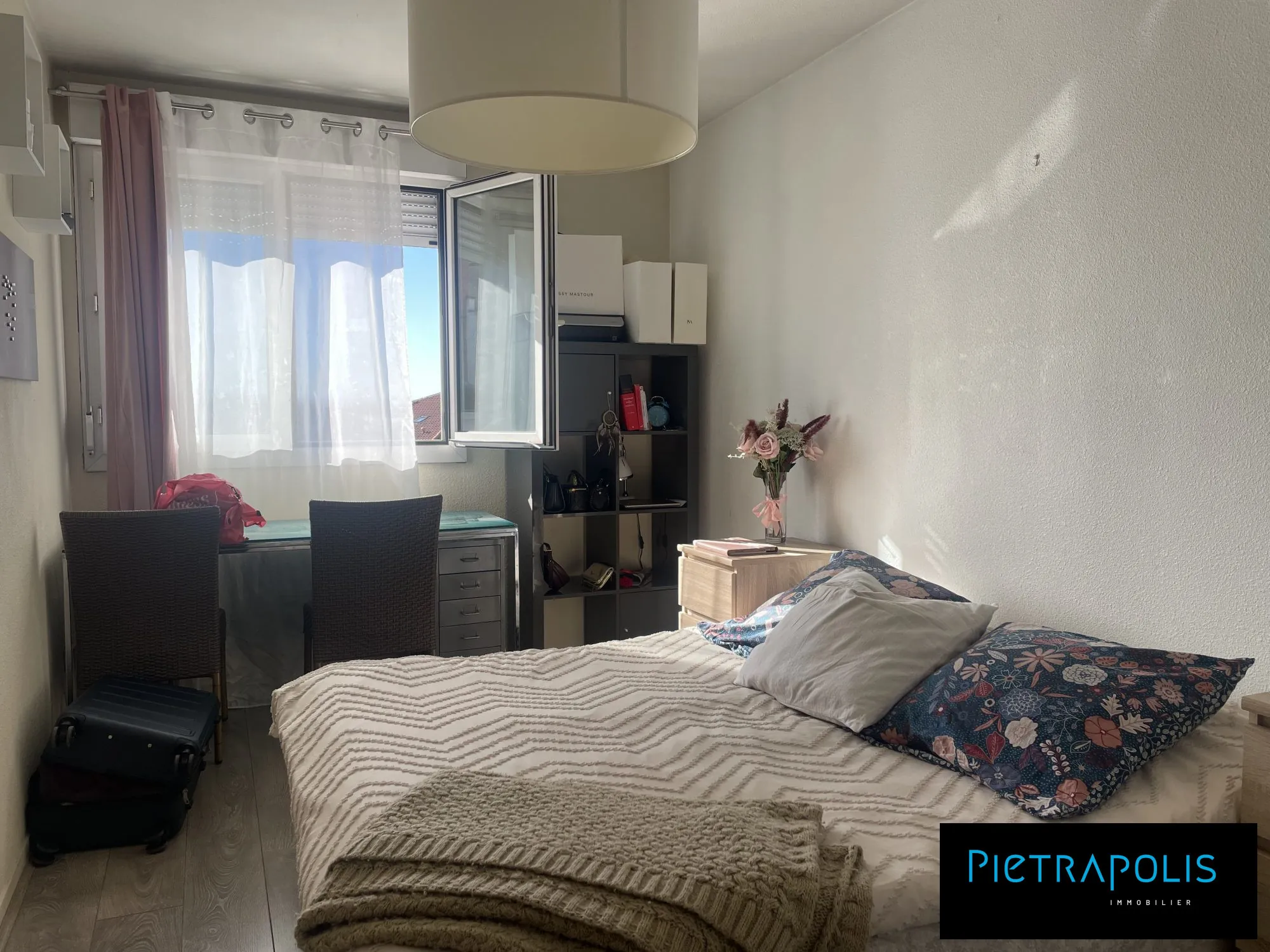 chambre Appartement T2 lumineux avec vue dégagée à Lyon 7e - Parc Blandan 